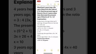 Ages problems for bank exams 2024 Shalumathstricks ibps bank ibpspo tnpscmaths shorts [upl. by Nonnaihr]