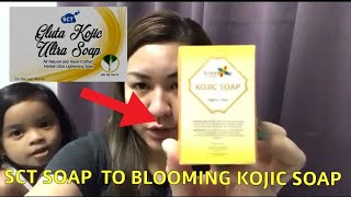 SCT GLUTA KOJIC ULTRA SOAP TO BLOOMING KOJIC SOAP  1 March 2018 [upl. by Scrope]