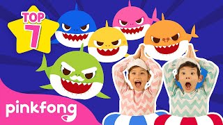 🏆TOP7 Baby Shark Dance Songs  Animal Songs  Compilation for Kids  Pinkfong Songs for Children [upl. by Redle]