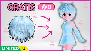 NUEVO CABELLO CELESTE FREE EN ROBLOX roblox free gratis event ugc hair cabello pelo swag [upl. by Anairad718]