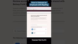 How to Onboard an Employee with Rippling  Part 5 of 5⚡️shorts [upl. by Gaw417]