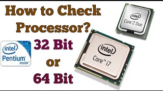 How to check Processor is 32 Bit or 64 Bit [upl. by Colis]