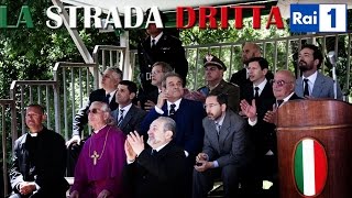 La conferenza stampa de La strada dritta in onda su Raiuno per la regia di Carmine Elia [upl. by Nemlaz]