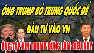 ÔNG TRUMP BỎ TRUNG QUỐC SANG VIỆT NAM ĐẦU TƯ KHỦNG– ÔNG TẬP LẬP TỨC XIN TRUMP DỪNG LÀM ĐIỀU NÀY [upl. by Qahsi42]