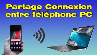 Comment partager une connexion internet entre téléphone et pc [upl. by Aihsel]