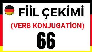 ALMANCA FİİL ÇEKİMİ VERB KONJUGATİON  almancaöğreniyorum deutschlernenalmanca [upl. by Nylhsoj405]