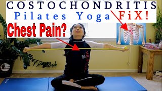 Costochondritis Fix Elastic Band Pilates Yoga Fusion Progression [upl. by Jr]