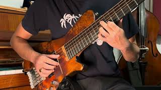 Antonello Losacco plays 6 string fretless  fretted bass  Exploration on All the things you are [upl. by Nadroj]