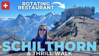 SCHILTHORN SWITZERLAND Complete Guide  Birg Thrill Walk amp Piz Gloria  Near Interlaken Switzerland [upl. by Atteuqcaj]