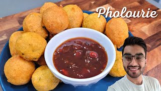 Flour Pholourie  Roti Shop Pholourie  VEGAN Recipe Episode 341 [upl. by Anaeco]