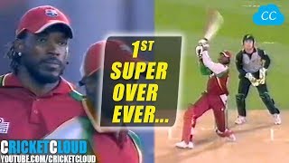 Best Super Over  Super Gayle Storm  1st Super Over Ever in T20 Cricket [upl. by Ahsenod]