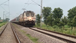 Kolkata Jammu Tawi Express 13151 with WAP7 at high speed video trending [upl. by Niwred]