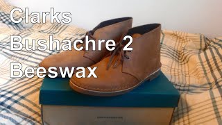 Clarks Bushacre 2 Beeswax Leather Chukka Boots Review [upl. by Ceporah]