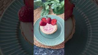 Eggless Strawberry tart🍓💕nobake nobakerecipe eggless tarts strawberry strawberries shots [upl. by Anilave]