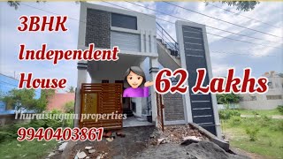 62Lakhs new independent house for sale  Mudichur just 10 min walkable from Tambaram mudichur Road [upl. by Ahsitul]