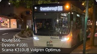 Dysons 1081 Scania K310UB Volgren Optimus [upl. by Adriana190]