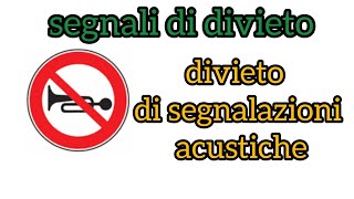 segnali di divietodivieto di segnalazioni acusticheاشارات المنع [upl. by Atnod]