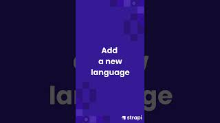 Strapi Short Update Admin Panel language strapi cms languages [upl. by Eizzo951]