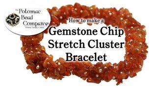 How to Make a Gemstone Chip Cluster Stretch Bracelet [upl. by Luann941]