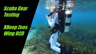 Scuba Gear Testing  XDeep Zeos Wing BCD [upl. by Grata]