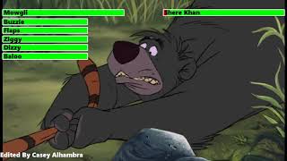 The Jungle Book 1967 Final Battle with healthbars [upl. by Nylhtac945]