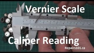 Vernier Scale Caliper Reading  Metric Imperial Decimal amp Imperial Fractions [upl. by Carman]