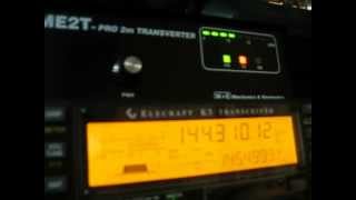 Elecraft K3 on 144 MHz 300m near local HAM [upl. by Argyle]