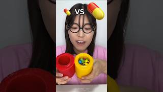 Big Capsool Vs Small Capsool Eating Challenge 🤣shortstrandingytshorthumanitychallengeviral [upl. by Shayn]