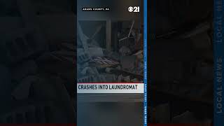 Tractortrailer crashes into laundromat in Adams County [upl. by Man630]