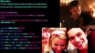 Stereo Hearts Glee Lyrics [upl. by Yrrol]