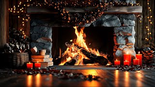 Relax with the Crackling Sound of Burning Logs in a Cozy Winter Fireplace 4K [upl. by Cirted]