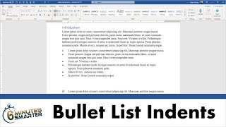 Adjust Indents and Tabs for Bullet Lists for a Business Report in Word [upl. by Yci520]