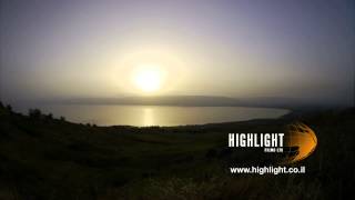 Time Lapse clip of Israel Sunrise over sea of galilee [upl. by Auqenet617]