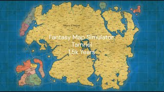 Fantasy Map Simulator Tamriel  Timelapse [upl. by Arv]