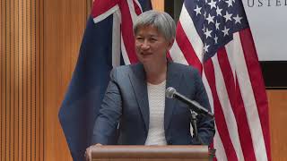 Penny Wong Minister for Foreign Affairs Media Doorstop following signing of Global Entry Agreement [upl. by Cammy]