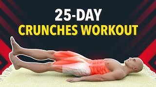 25Day Crunches Workout Flat Abs  Strong Core [upl. by Atrebor]