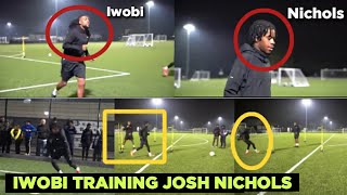 A Gunner For Life Alex Iwobi Seen Training Josh Nichols The Arsenal Youngster Hale End For Life [upl. by Eedak180]