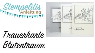 Stampin’ Up Trauerkarte Blütentraum Anleitung von Stempelitis [upl. by Moseley616]