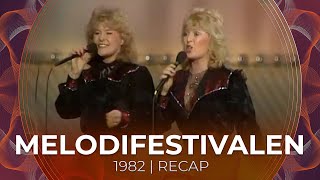 Melodifestivalen 1982 Sweden  RECAP [upl. by Dorette]