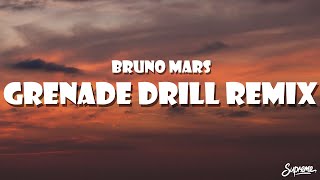 Bruno Mars  Grenade Drill Remix Lyrics [upl. by Enytnoel248]