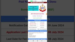 Bsf Head Constable Ministerial Admit Card 2024 🔥bsf bsfheadconstable [upl. by Butterworth]