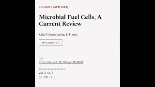 Microbial Fuel Cells A Current Review  RTCLTV [upl. by Zzabahs]