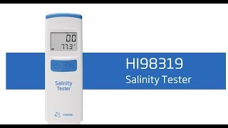 How To Set Up and Calibrate the HI98319 Salinity Tester [upl. by Anilef]