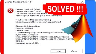 How to Fix MATLAB 2024b License Manager Error 8  Quick amp Easy Solution [upl. by Ahsap]