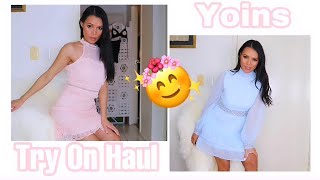 💖 TRYING ON YOINS WEDDING GUEST OUTFIT IDEAS  REVIEW [upl. by Ivetts108]