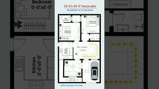 25x40 House Plan shorts viralshorts houseplan house [upl. by Bostow]