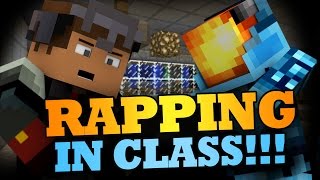 RAPPING IN CLASS  Minecraft Parkour School 1  Minecraft Parkour [upl. by Newo]