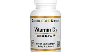 VITAMINA D3 5000 IU CALIFORNIA GOLD NUTRITION [upl. by Accebar952]