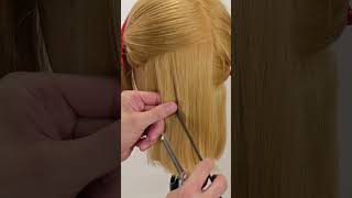 How to Texturize Hair using Scissors and Thinning Scissors shorts short [upl. by Eibloc]