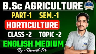 BSc AGRICULTURE ENGLISH MEDIUM CLASSES  FUNDAMENTALS OF HORTICULTURE  TOPIC2 [upl. by Frederigo520]